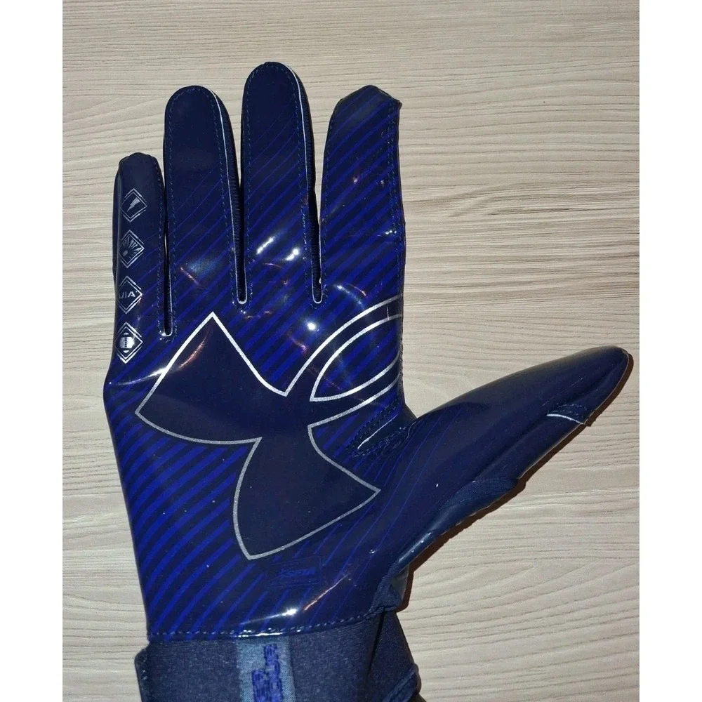 Under Armour F9 Nitro Full Finger Football Gloves Navy Size 2XL